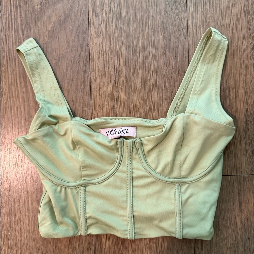Verge Girl Light Green Corset Top